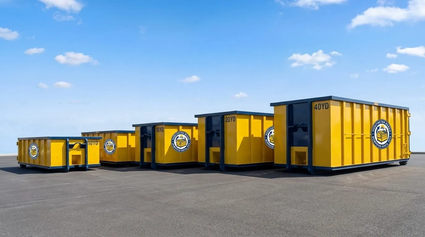Huntington Beach Dumpster Rental Guys fleet of roll-off dumpsters and trucks in Huntington Beach, CA