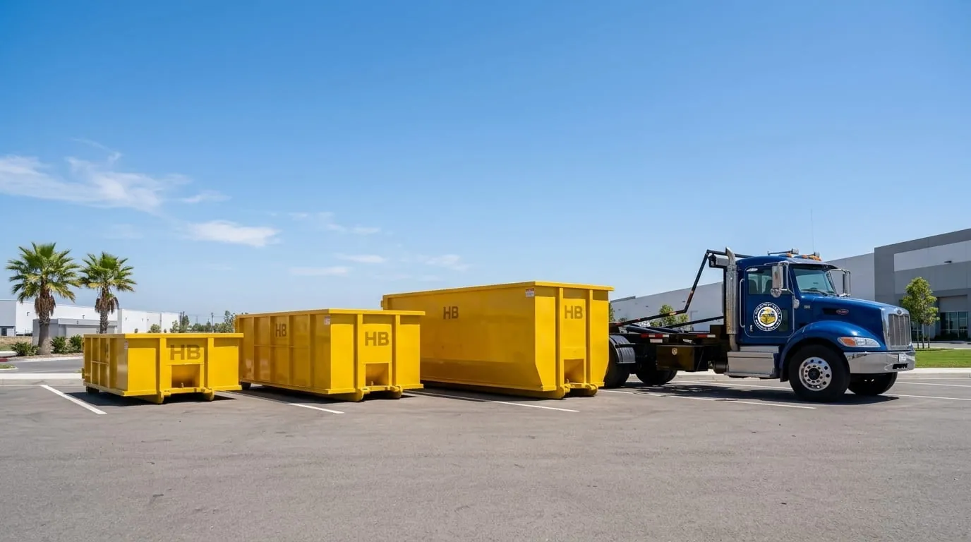 Range of dumpster sizes from Huntington Beach Dumpster Rental Guys in Huntington Beach, CA